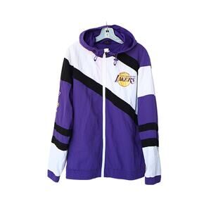NBA STORE Men's Lakers Windbreaker Jacket - Purple & White - M